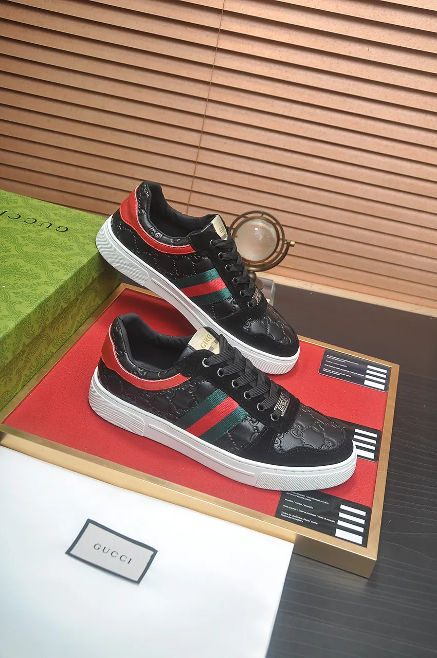Men's men's shoes💰440💶[GUCCI] official website 1:1 men's sports shoes are now on the market. They are made of original fabric + water-dyed sheepskin lining, plus the official website original 1:1 comfortable outsole. Fashionable and versatile, super comfortable and breathable. Standard shoe size 38/45 (custom-made size 45 is non-refundable)